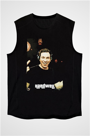 Hardwell Siyah Unisex Kolsuz Tişört