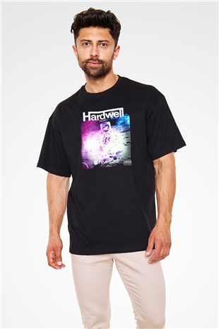 Hardwell Siyah Unisex Oversize Tişört T-Shirt