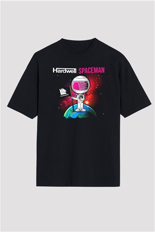Hardwell Siyah Unisex Oversize Tişört T-Shirt