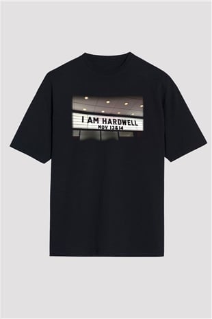 Hardwell Siyah Unisex Oversize Tişört T-Shirt