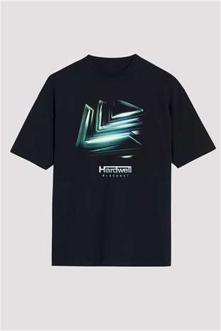 Hardwell Siyah Unisex Oversize Tişört T-Shirt