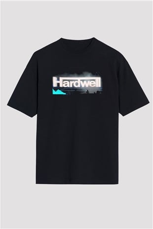 Hardwell Siyah Unisex Oversize Tişört T-Shirt