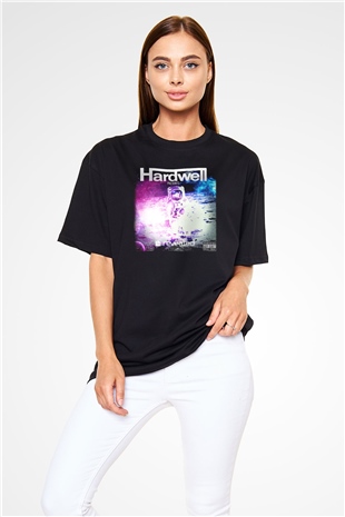 Hardwell Siyah Unisex Oversize Tişört T-Shirt