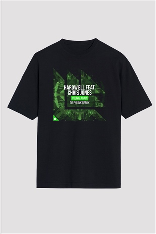 Hardwell Siyah Oversize Tişört Oversize T-shirt - TişörtFabrikası