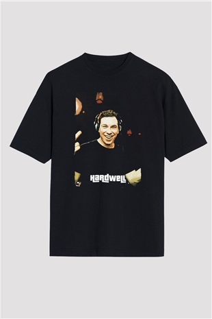 Hardwell Siyah Oversize Tişört Oversize T-shirt - TişörtFabrikası