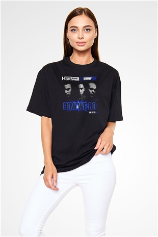 Hardwell Siyah Oversize Tişört Oversize T-shirt - TişörtFabrikası