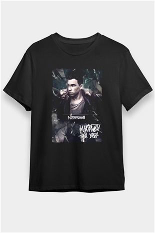 Hardwell Siyah Unisex Tişört T-Shirt - TişörtFabrikası