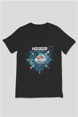 Hardwell Siyah Unisex V Yaka Tişört