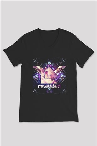 Hardwell Siyah Unisex V Yaka Tişört