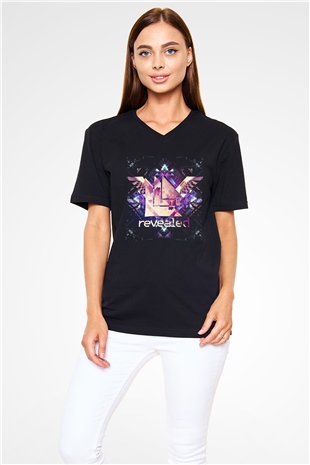 Hardwell Siyah Unisex V Yaka Tişört