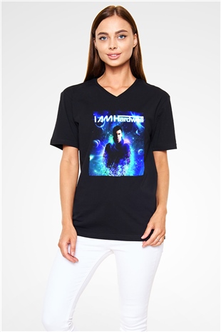 Hardwell Siyah Unisex V Yaka Tişört
