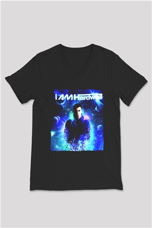 Hardwell Siyah Unisex V Yaka Tişört