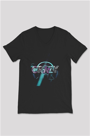 Hardwell Siyah Unisex V Yaka Tişört