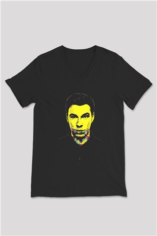 Hardwell Siyah Unisex V Yaka Tişört