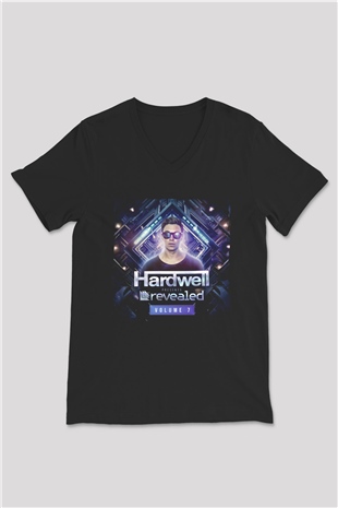 Hardwell Siyah Unisex V Yaka Tişört