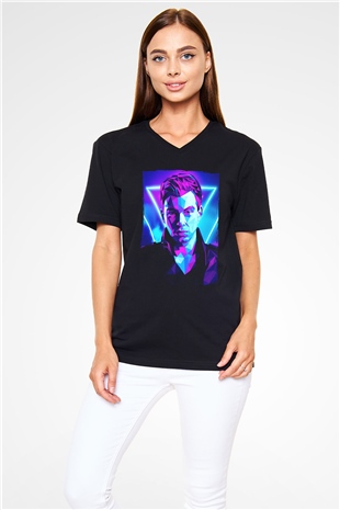 Hardwell Siyah Unisex V Yaka Tişört