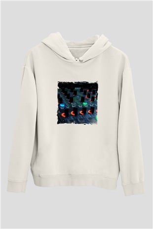 HardwellBaskılı Beyaz Hoodie