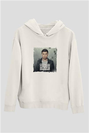 HardwellBaskılı Beyaz Hoodie