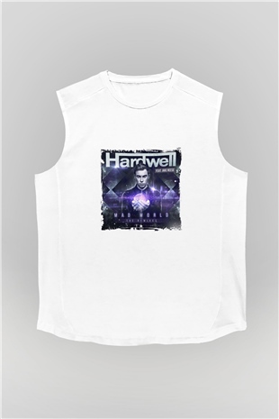 HardwellBaskılı Beyaz Kolsuz Tişört