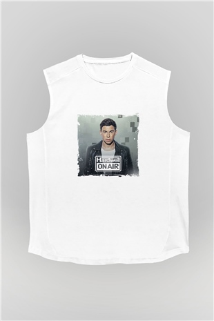 HardwellBaskılı Beyaz Kolsuz Tişört
