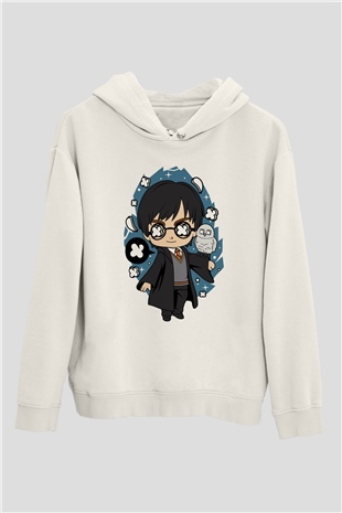 Harry Baskılı Unisex Beyaz Hoodie