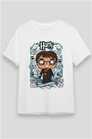 Harry Baskılı Unisex Beyaz Tişört