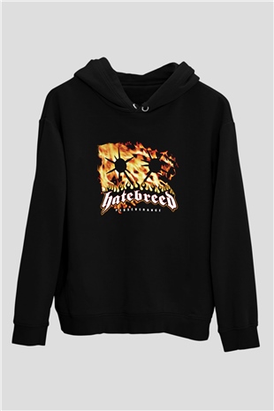 Hatebreed Baskılı Unisex Siyah Hoodie