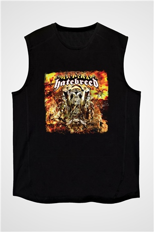 Hatebreed Baskılı Unisex Siyah Kolsuz Tişört