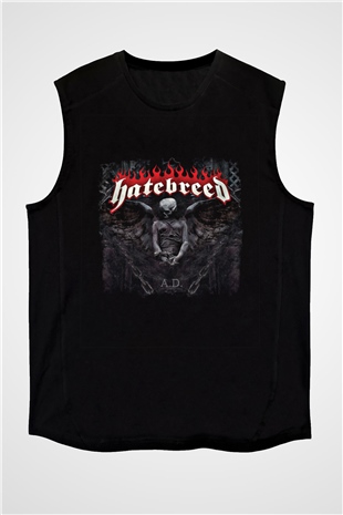 Hatebreed Baskılı Unisex Siyah Kolsuz Tişört