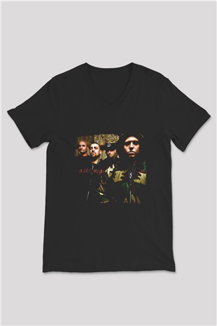 Hatebreed Baskılı Unisex Siyah V Yaka Tişört