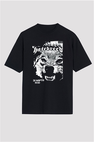 Hatebreed Siyah Unisex Oversize Tişört T-Shirt