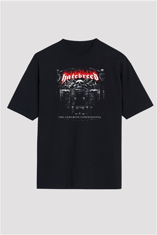 Hatebreed Siyah Unisex Oversize Tişört T-Shirt