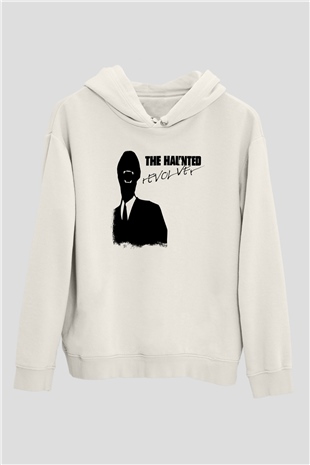 Haunted (The) Baskılı Unisex Beyaz Hoodie