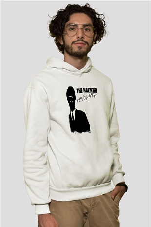 Haunted (The) Baskılı Unisex Beyaz Hoodie