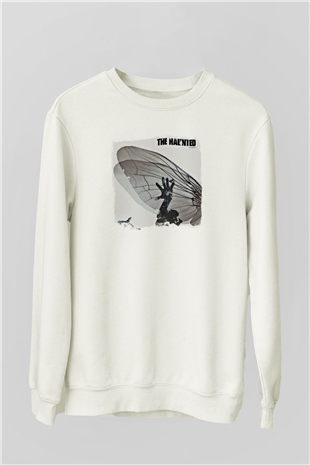 Haunted (The) Baskılı Unisex Beyaz Sweatshirt