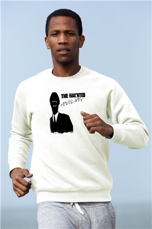 Haunted (The) Baskılı Unisex Beyaz Sweatshirt