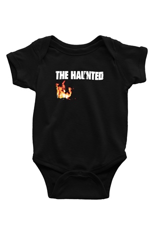 Haunted (The) Baskılı Unisex Siyah Bebek Body - Zıbın