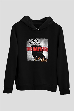 Haunted (The) Baskılı Unisex Siyah Hoodie