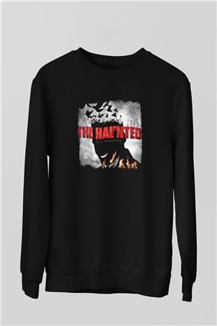 Haunted (The) Baskılı Unisex Siyah Sweatshirt