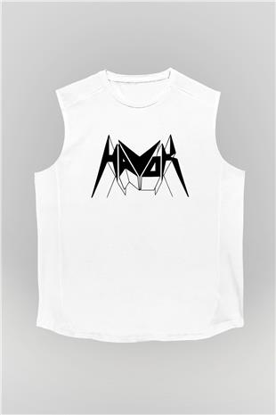 Havok Baskılı Beyaz Unisex Kolsuz Tişört - Tshirt