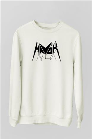 Havok Baskılı Beyaz Unisex Sweatshirt