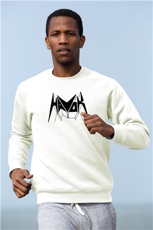 Havok Baskılı Beyaz Unisex Sweatshirt