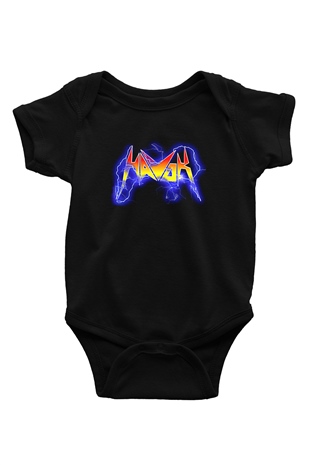 Havok Baskılı Unisex Siyah Bebek Body - Zıbın