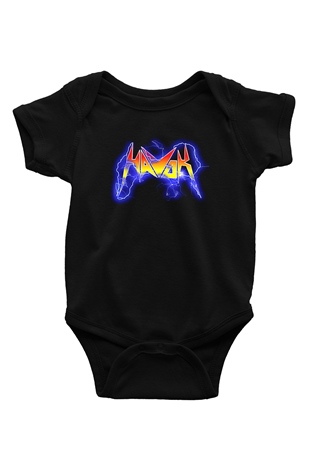 Havok Baskılı Unisex Siyah Bebek Body - Zıbın