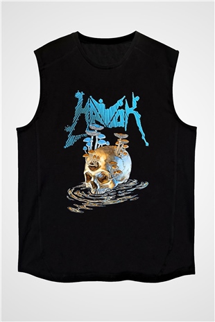 Havok Baskılı Unisex Siyah Kolsuz Tişört - Tshirt