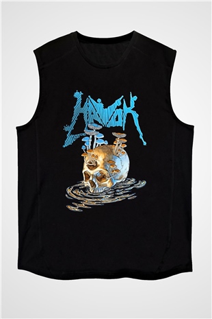 Havok Baskılı Unisex Siyah Kolsuz Tişört - Tshirt