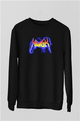 Havok Baskılı Unisex Siyah Sweatshirt