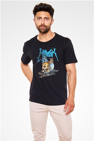 Havok Baskılı Unisex Siyah Tişört - Tshirt