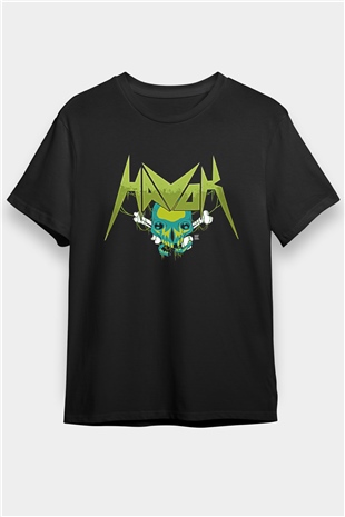 Havok Baskılı Unisex Siyah Tişört - Tshirt