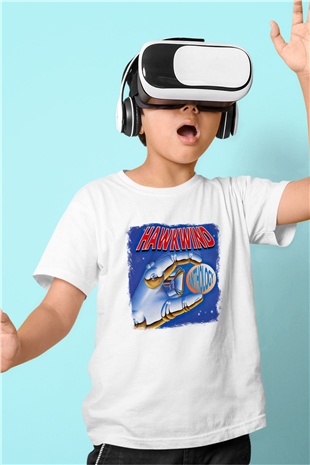Hawkwind Baskılı Unisex Beyaz Çocuk Tişört